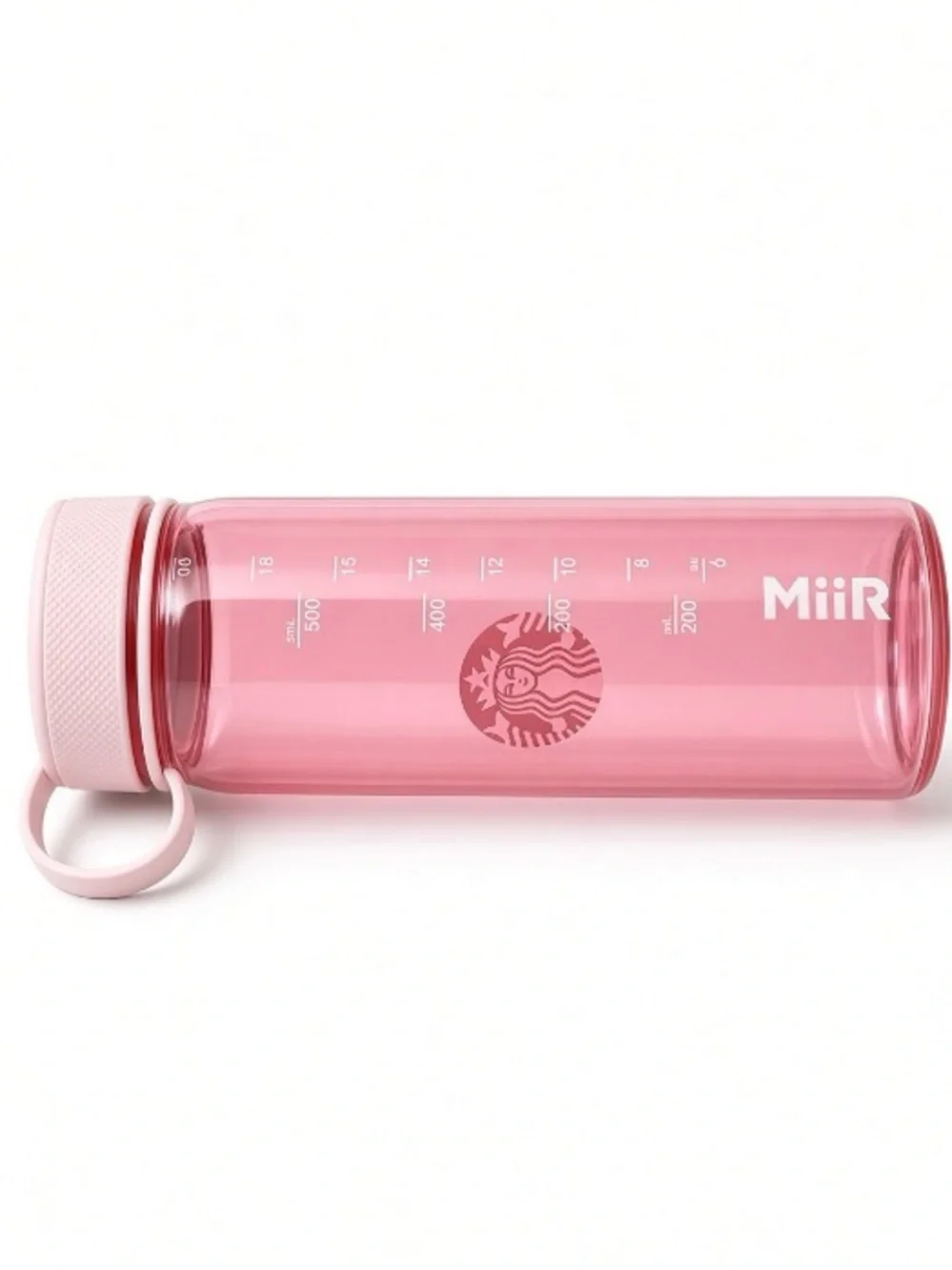 Starbucks Pink Drink Water Bottle with Loop Handle